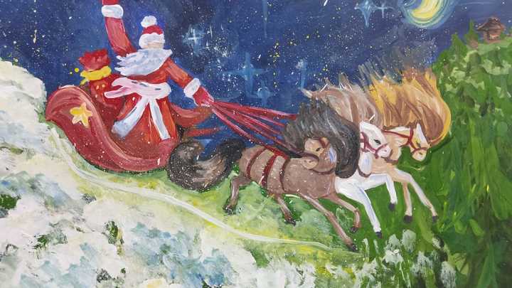 В Краснодаре к Новому году запустили онлайн-выставку детских рисунков