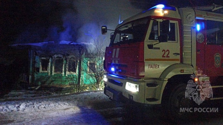 На пожаре в селе Палехского района погибла 63-летняя женщина