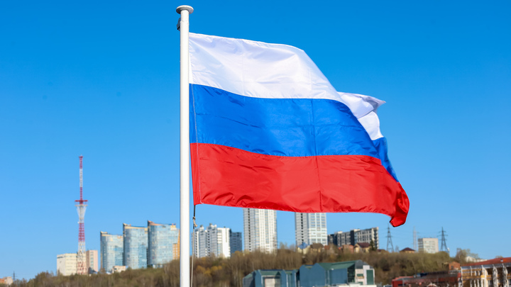 Он в огне не горит: Бунтовщики в Тбилиси не смогли сжечь флаг России и от злости разорвали его