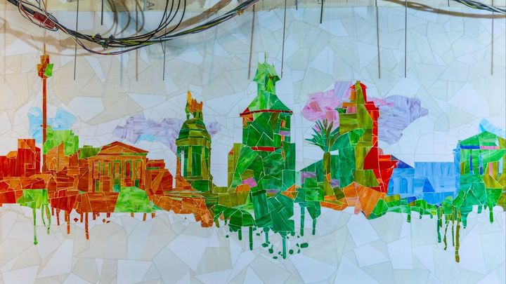 Станцию Троицкой линии метро украсило уникальное мозаичное панно - Собянин