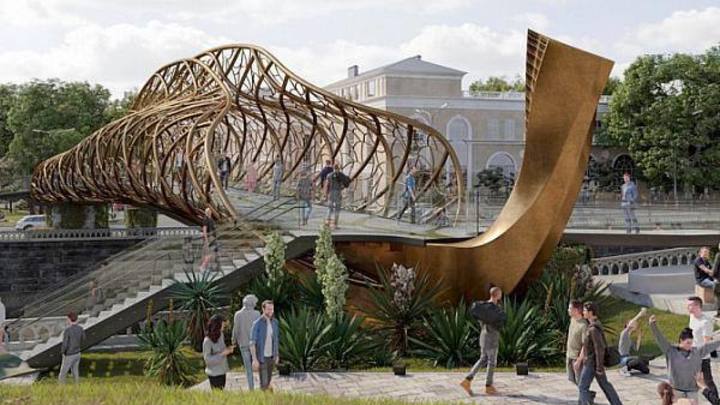 В Сочи строят 50-метровый мост в виде ажурного листа - Волшебный лист