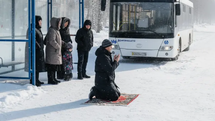 В ХМАО оштрафовали водителя автобуса, оставившего людей на морозе ради намаза