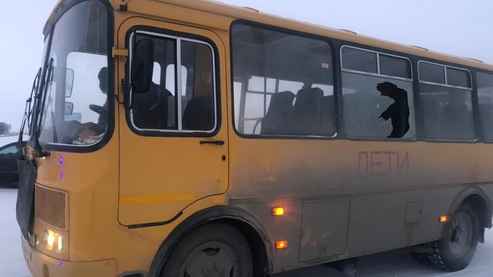 Водитель школьного автобуса устроил аварию в Челябинской области [Фото]