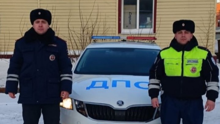 Полицейские спасли семью с двумя детьми на трассе в Новосибирской области