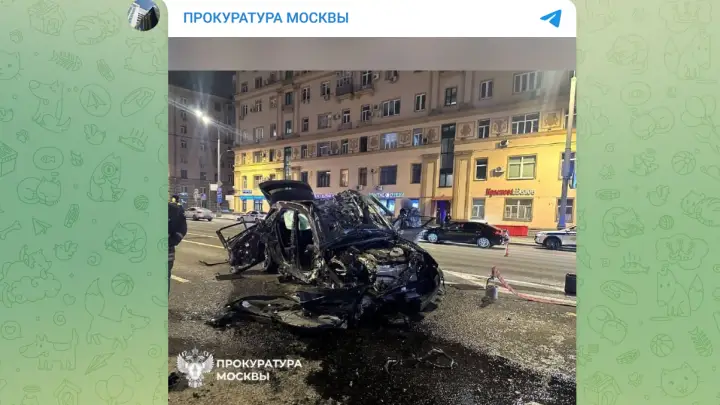 Пять автомобилей столкнулись в центре Москвы и унесли жизни двух человек