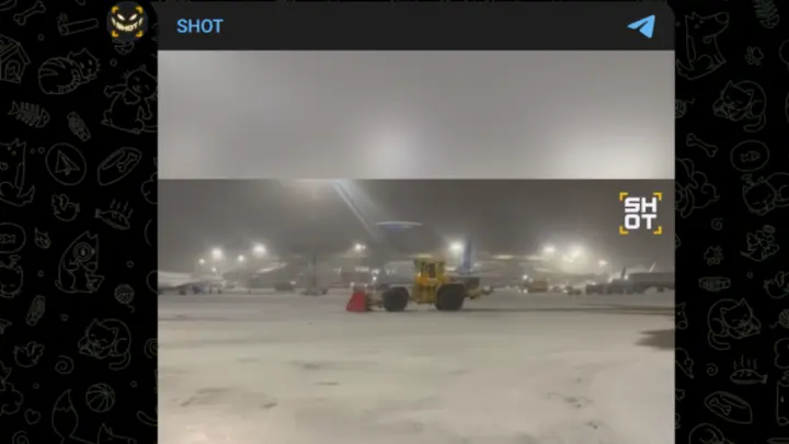 Сильная метель парализовала работу аэропортов в Подмосковье