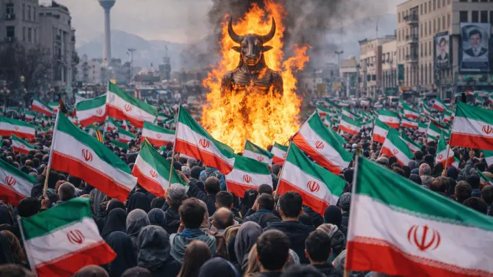 Иранцы связали сатаниста Эпштейна с Израилем. В Тегеране сожжён идол Баала