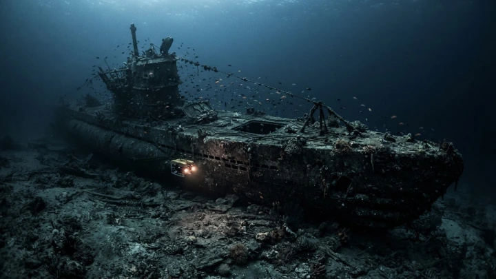 Затонувшая 100 лет назад подводная лодка начала отравлять море тротилом