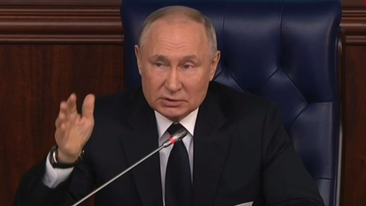 Фото: Скриншот заявления Путина в Минобороны России/mil.ru