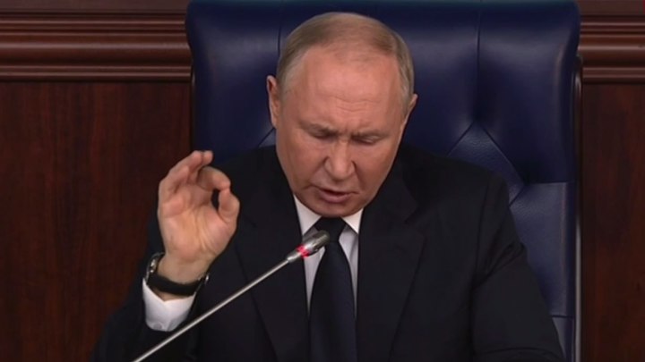 Фото: Скриншот заявления Путина в Минобороны России/mil.ru