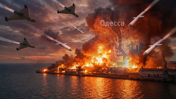 Россия ударила по порту Одессы. Вспыхнул крупный пожар: Первые кадры. Заявление Минобороны