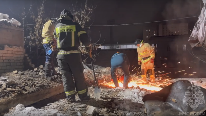 Появилось видео с места взрыва в гаражном кооперативе на улице Ермака в Иванове