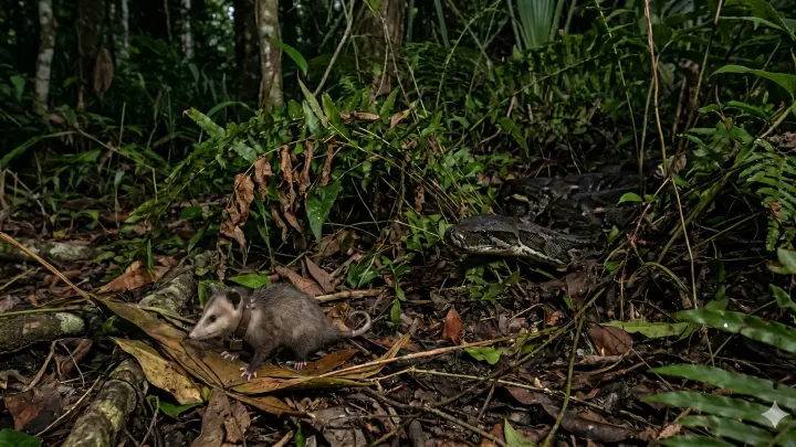 В США ученые запустили опоссумов-камикадзе на борьбу с гигантскими питонами