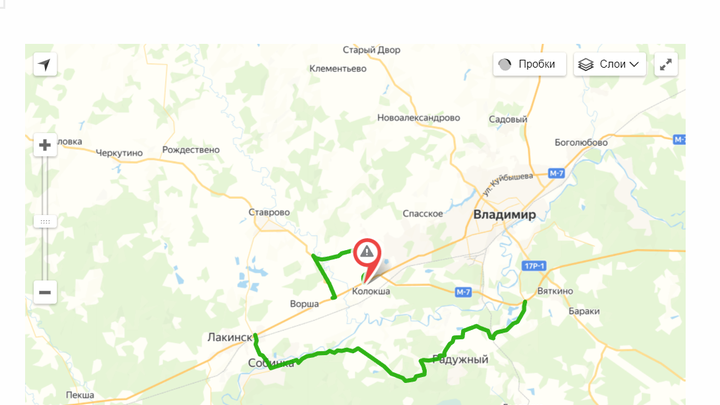 Ночью 27 октября остановят движение на трассе М-7 в районе Собинки
