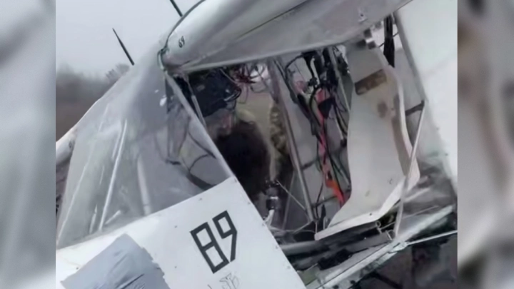 В зоне СВО сбит бомбардировщик ВСУ с отметками о выполненных задачах: видео