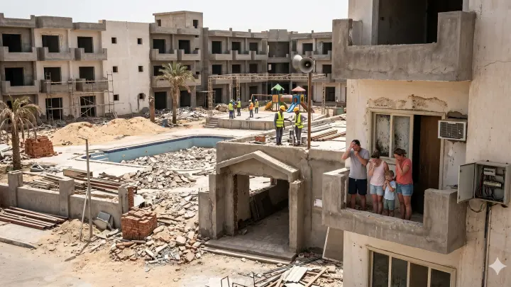 В Египте семью с детьми заселили в строящийся отель с фекалиями вокруг унитаза