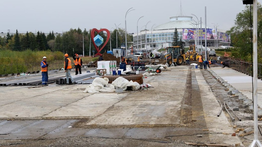 Устройство выравнивающего слоя из бетона на мосту