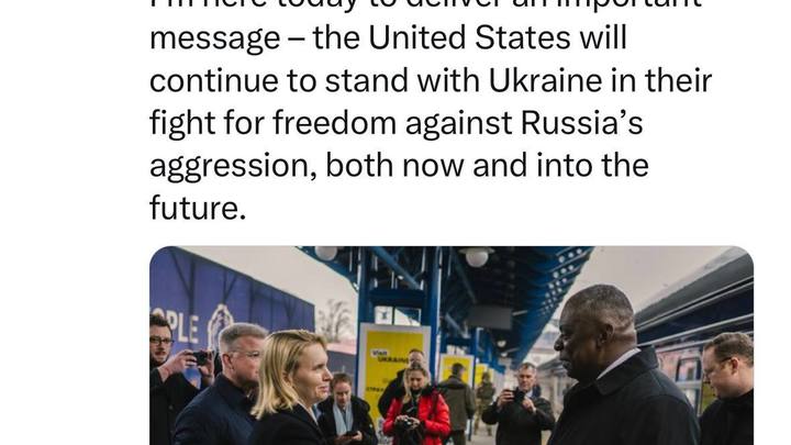 Я здесь, чтобы передать важное послание: глава Пентагона прибыл в Киев