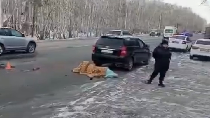 В Кургане иномарка насмерть сбила женщину, переходящую дорогу