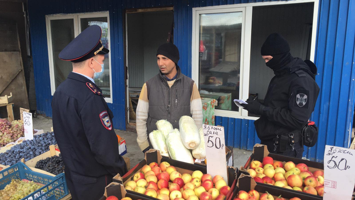 В Челябинской области наказали незаконных мигрантов на рынках