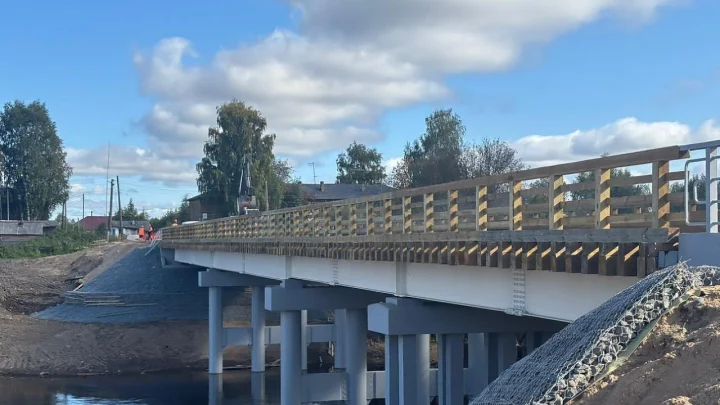 Новый мост через Мошу в Няндомском округе откроют в ноябре