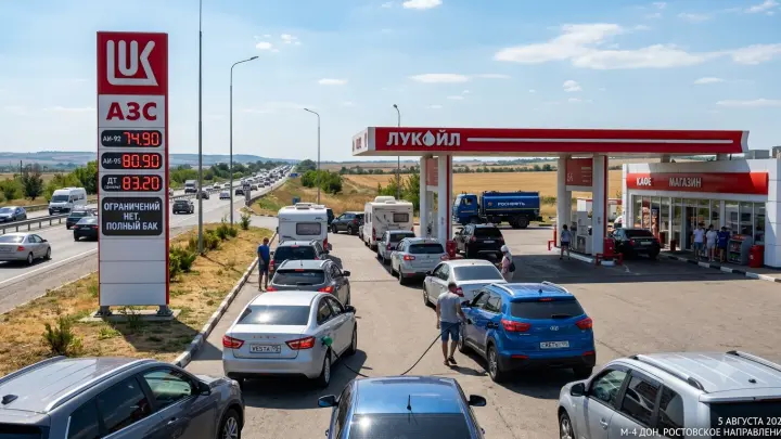 Ситуация с бензином на трассе М-4 «Дон» 5 августа 2026 года: цены, лимиты и ситуация на АЗС