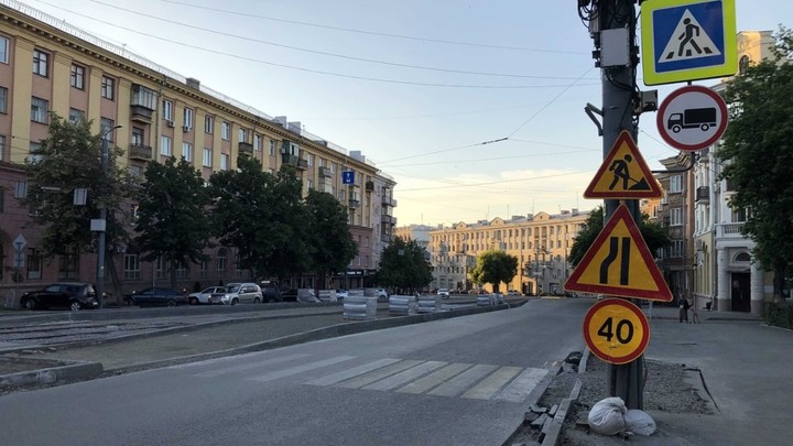 В центре Челябинска перекрыли движение трамваев