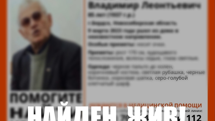 В Новосибирской области прекращены поиски пропавшего 85-летнего пенсионера