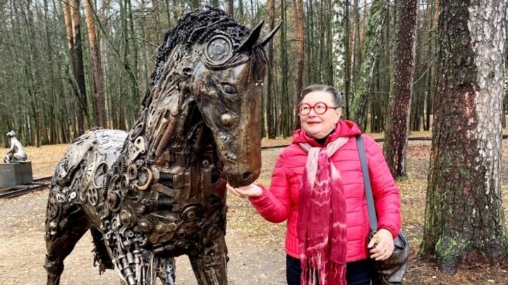 В парке имени Степанова в Иванове появилась скульптура лошади из металлолома