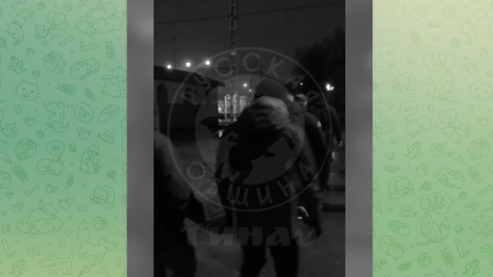 Рейд мужчин в чёрном в Новой Москве сняли на видео