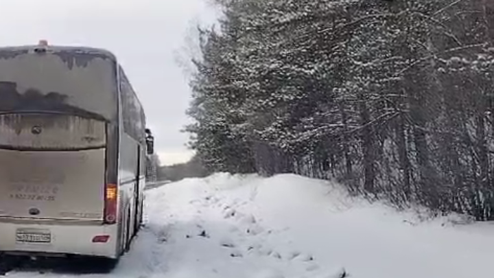 Автобус, полный пассажиров, сломался среди леса в Челябинской области