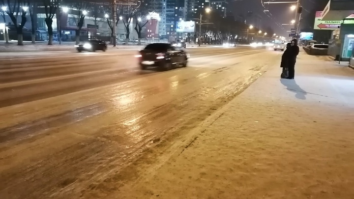 В начале года улицы Кургана превратились в каток
