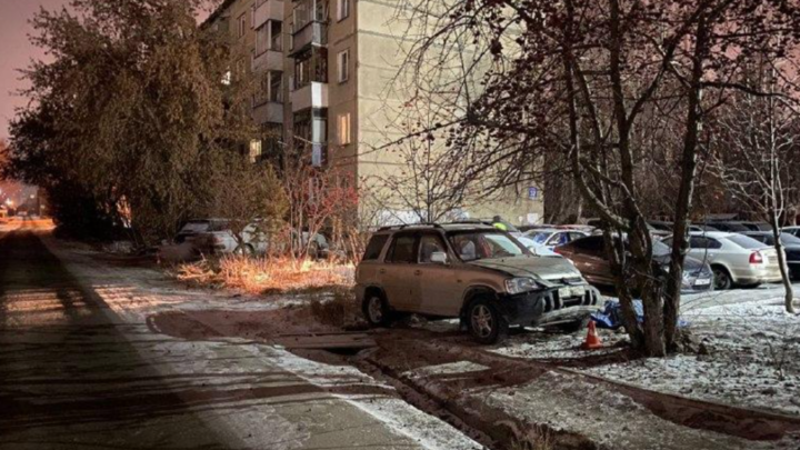 Водитель Honda CR-V погиб после столкновения с двумя машинами и деревом в Новосибирске