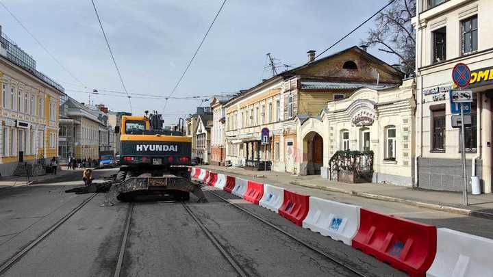 Замена трамвайных путей начата на нижегородском городском кольце