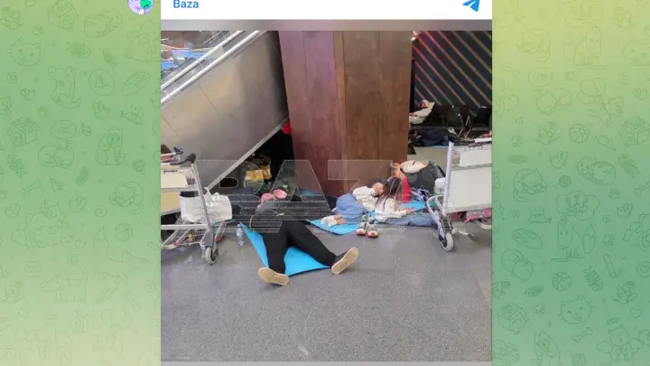 Шереметьево парализован: люди спят на полу, рейсы отменяют, багаж теряют