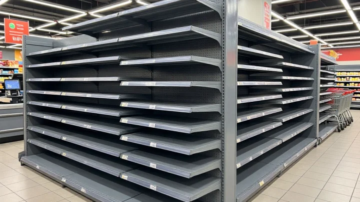 В киевских супермаркетах начались перебои с продуктами — кадры