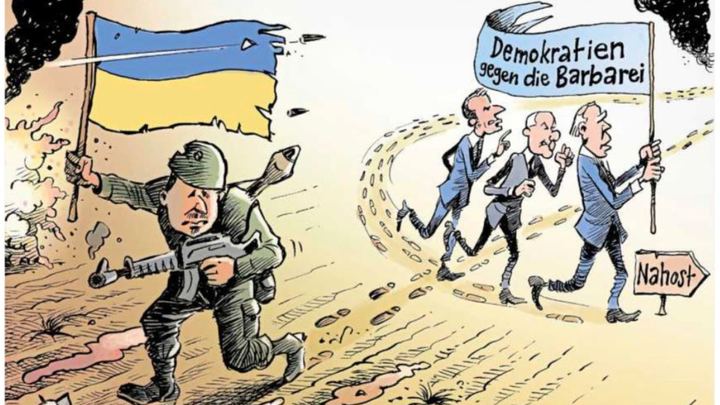 В Германии изобразили на карикатуре брошенную Западом Украину