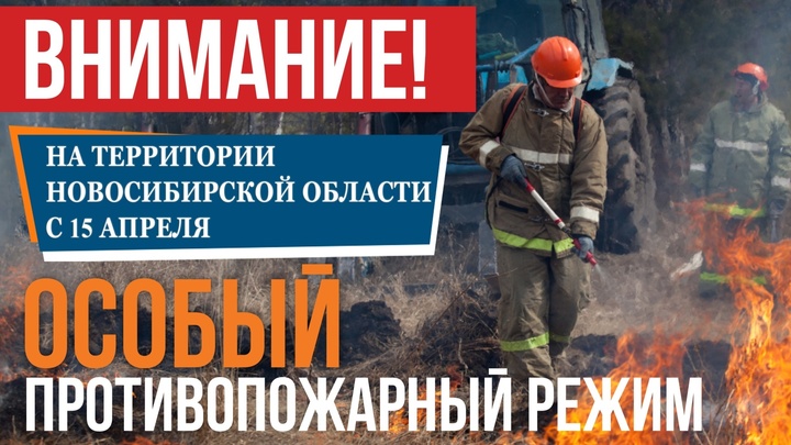В Новосибирской области действует экстренное предупреждение из-за высокой пожароопасности