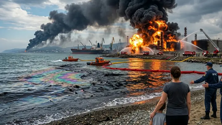 Чёрное море в мазуте: дойдёт ли нефтяное пятно из Туапсе до детских пляжей