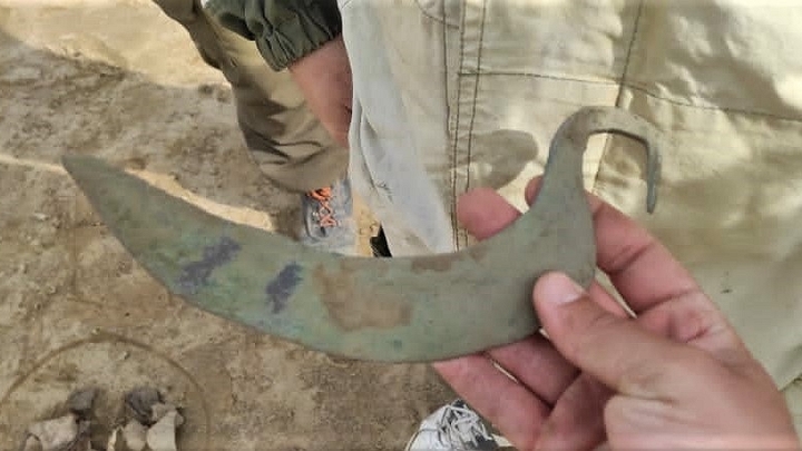 На месте строительства новой трассы археологи нашли древний бронзовый серп