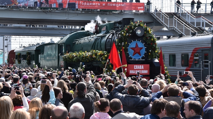 Ретропоезд Эшелон Победы прибыл в Новосибирск