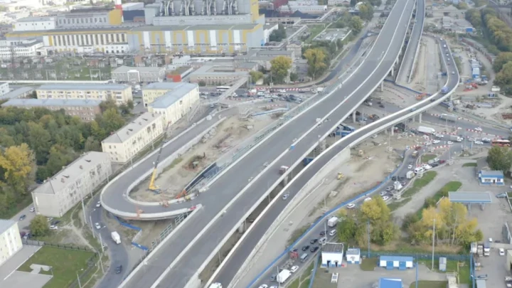 Ещё две развязки четвёртого моста откроют осенью в Новосибирске