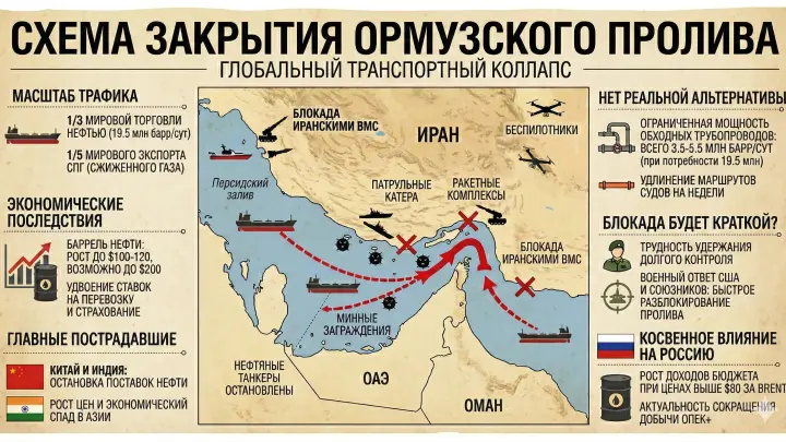Эксперт Андрианов объяснил, чем грозит миру закрытие Ираном Ормузского пролива