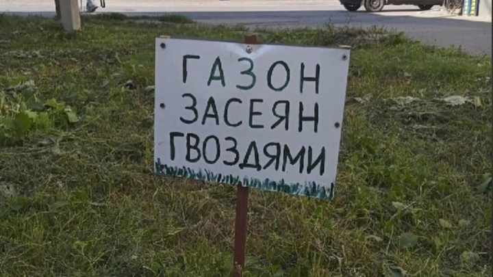 В Челябинской области придумали, как напугать любителей парковаться на газонах