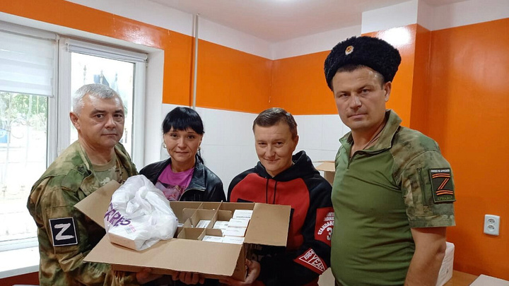 Ещё пять тонн гумгруза для жителей Донбасса отправили казаки Кубани