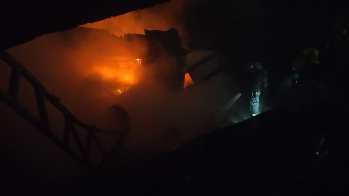В Нижнем Новгороде ночью молния попала в садовый дом: начался масштабный пожар