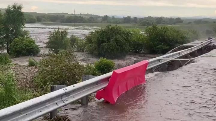 В Лабинском районе уровень воды в реках начал подниматься из-за непогоды