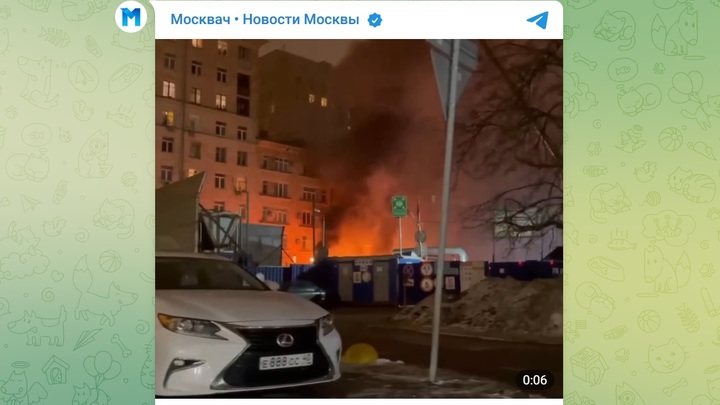 В Москве загорелся электробус