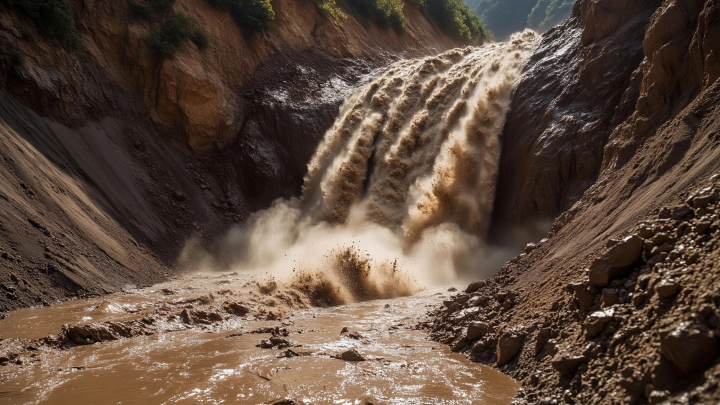 Мощный сель обрушился на посёлок в Абхазии. Началась эвакуация жителей и туристов