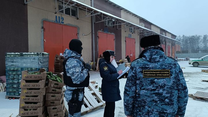 Приставы опечатали боксы со скоропортом на мигрантском рынке в Кременкуле